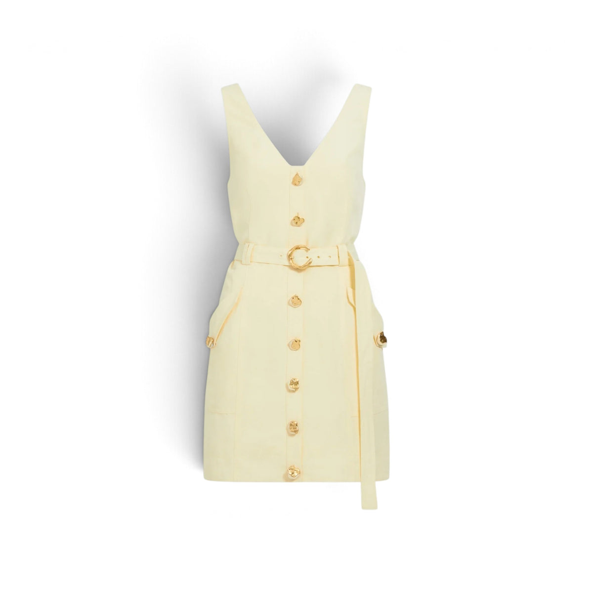 Aje Ambie Mini Dress Butter Yellow Size AU16