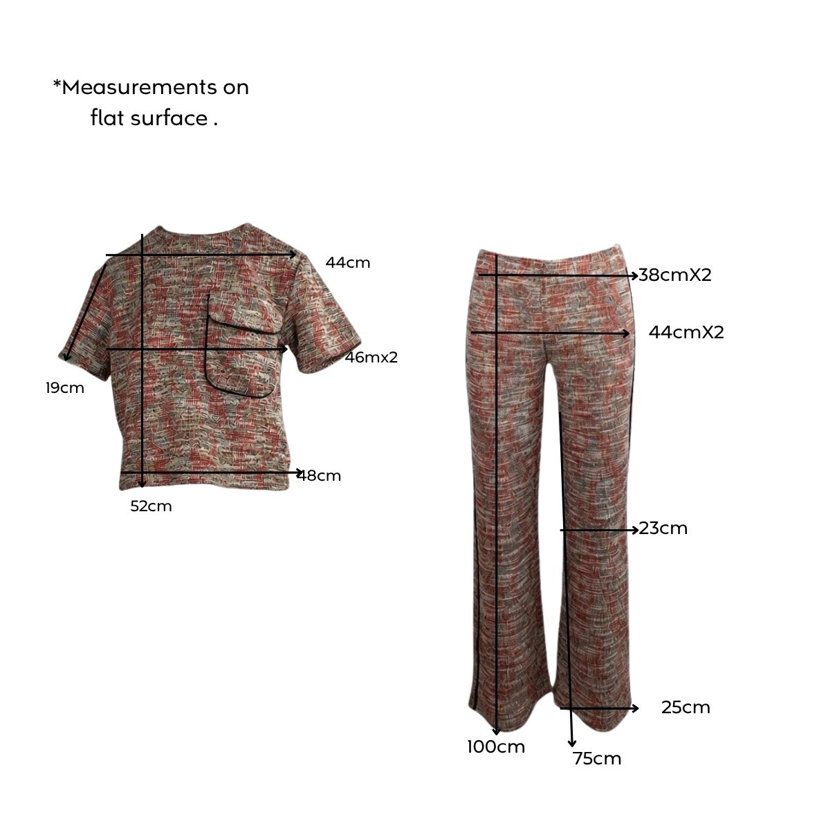 Zara Textured Metallic Two Piece Top & Trousers Set S/M