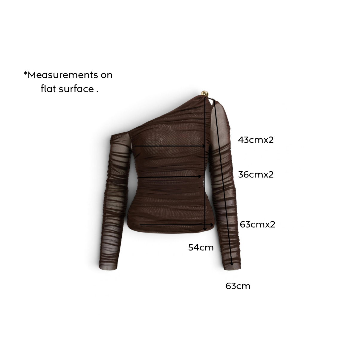 Aje Elaria Long Sleeve Mesh Top Chocolate Size L