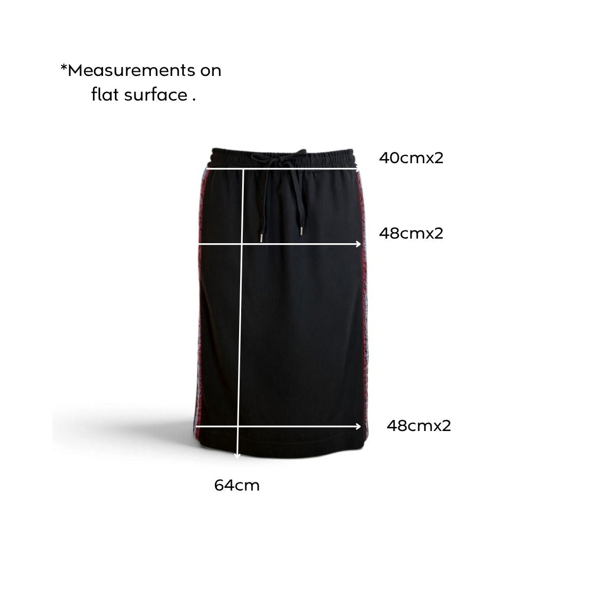 N°21 Side Stripe Midi Skirt Black Size IT40 / AU8