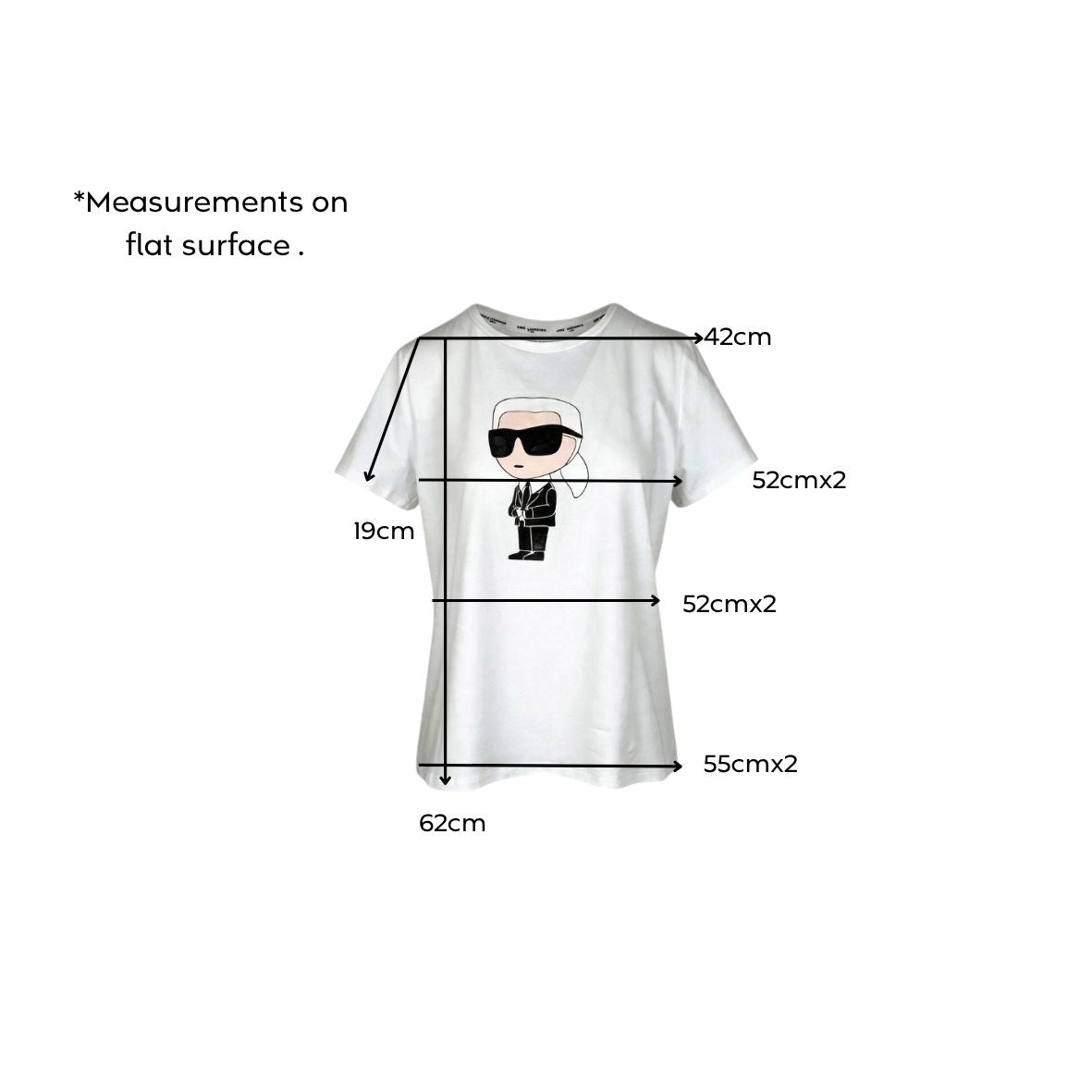 Karl Lagerfeld Paris Karl Blazer Graphic T Shirt White Size L
