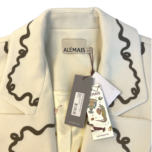 Alémais Sammy Embroidered Jacket Beige Size AU10