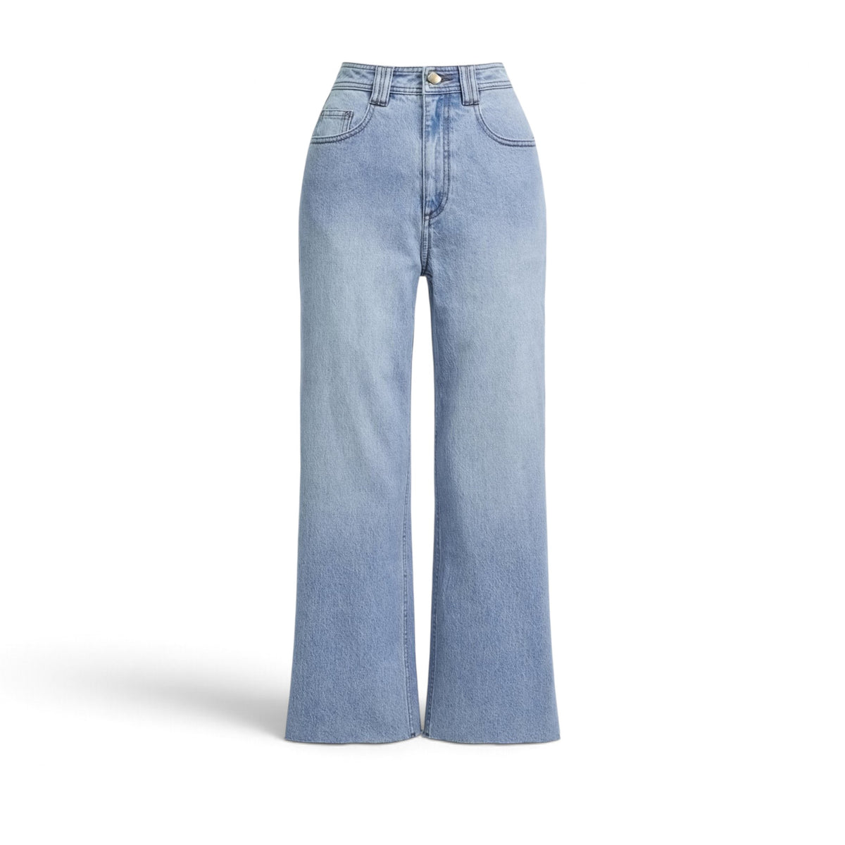 Aje Eva Wide Leg Crop Jean Bleach Wash Size 36