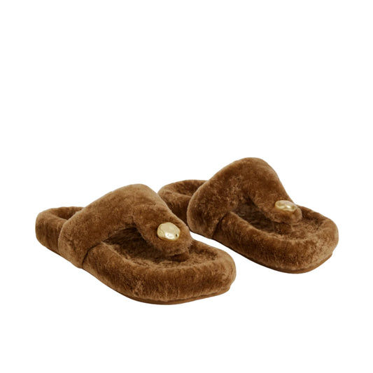 Aje Allegra Slide Tan Size 38