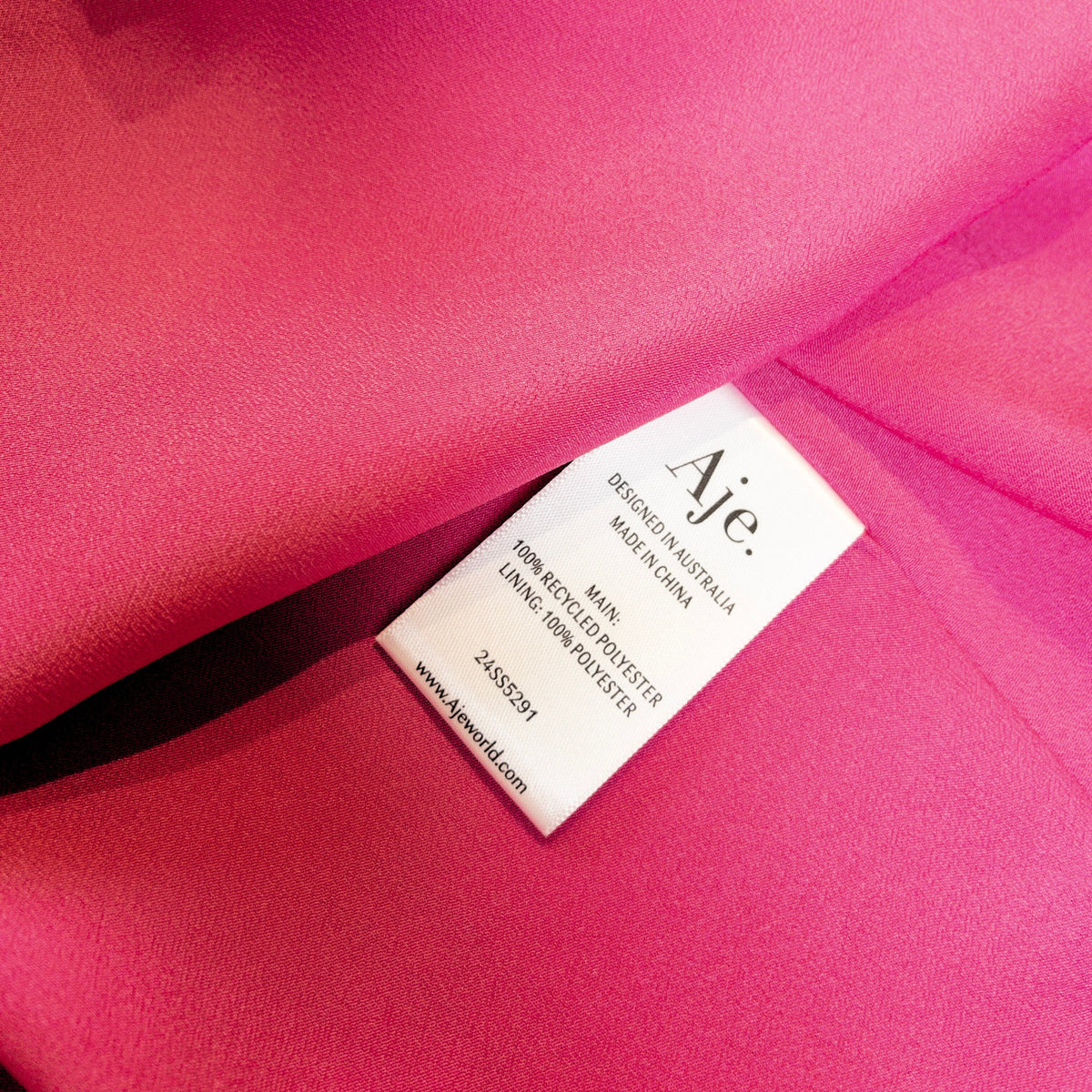 Aje Genevieve Pleated Midi Dress Azalea Pink Size AU8