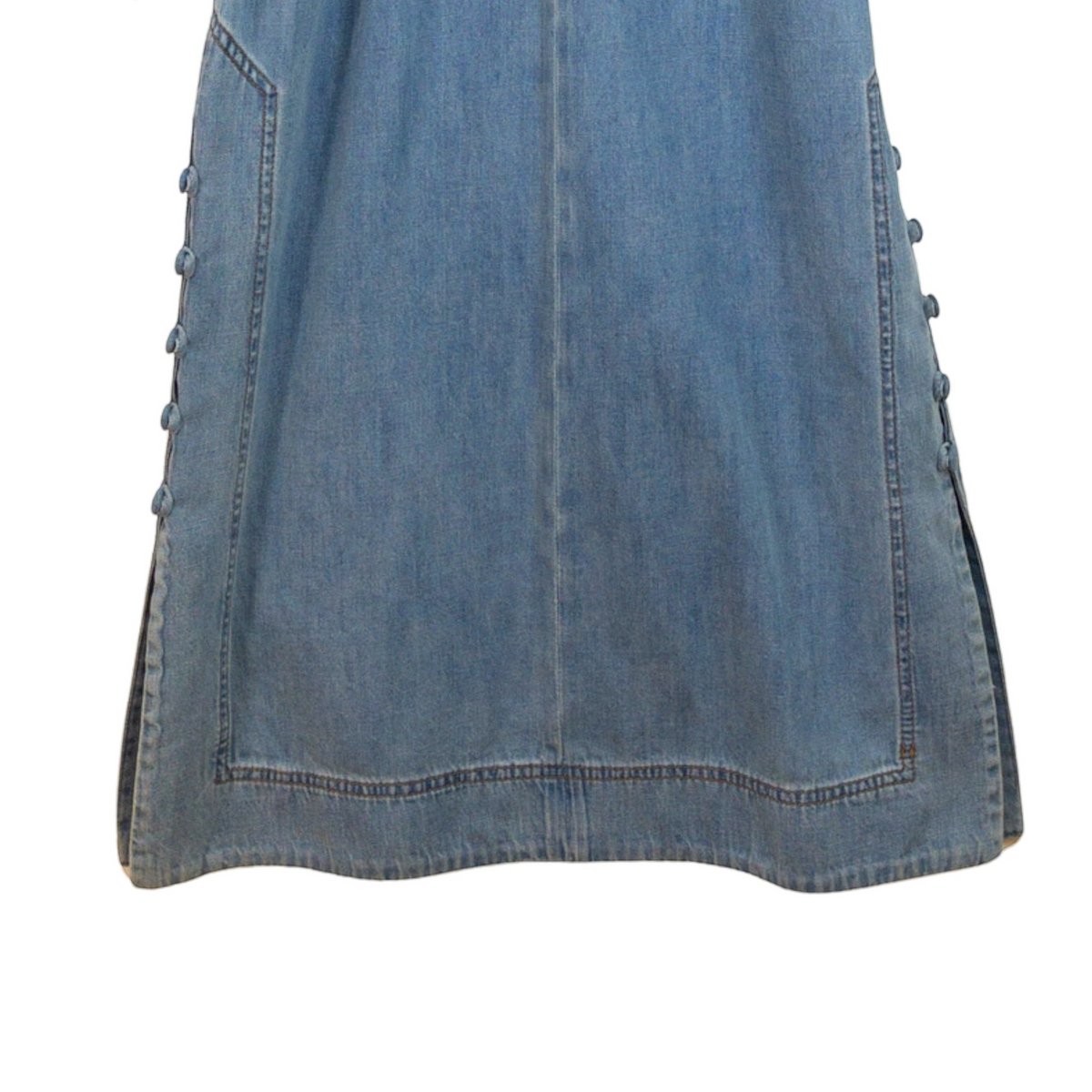 Zimmermann Crush Denim Midi Dress Blue Moon Size 1