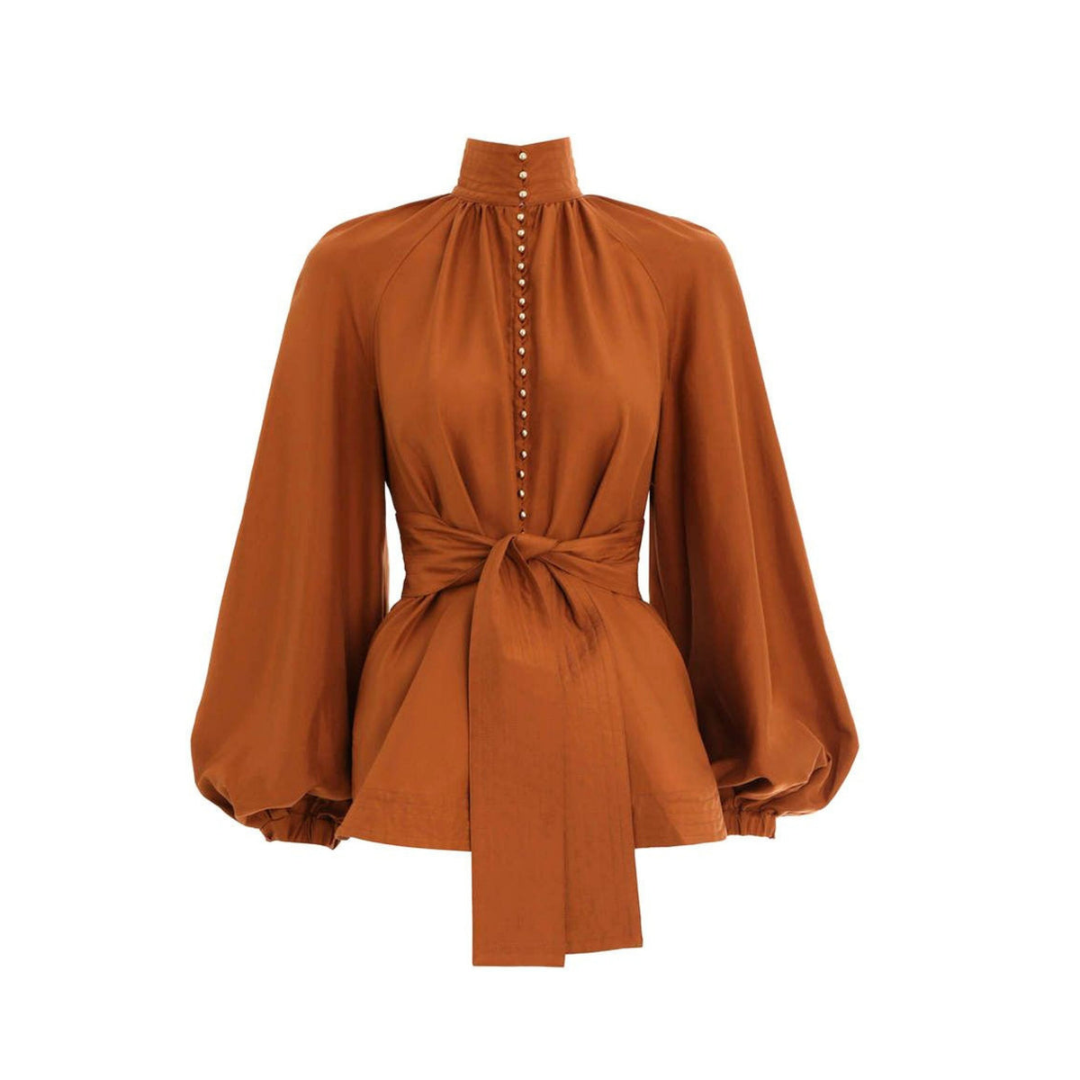 Zimmermann Ninety-Six Billow Shirt Tan Size 0