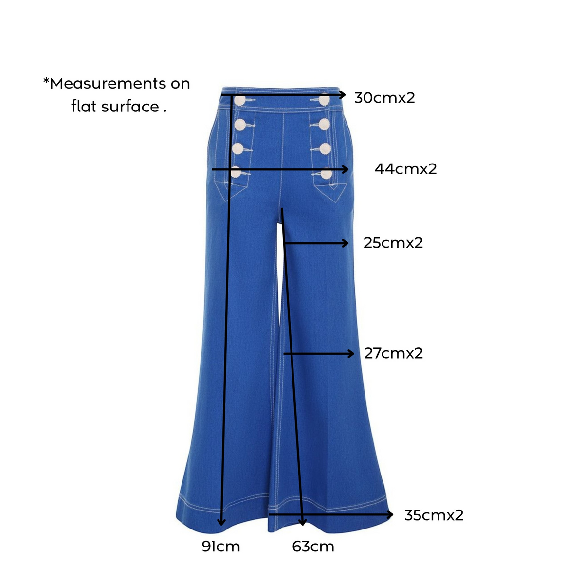 Zimmermann High Tide Sailor Jean Regatta Trousers Size 24”