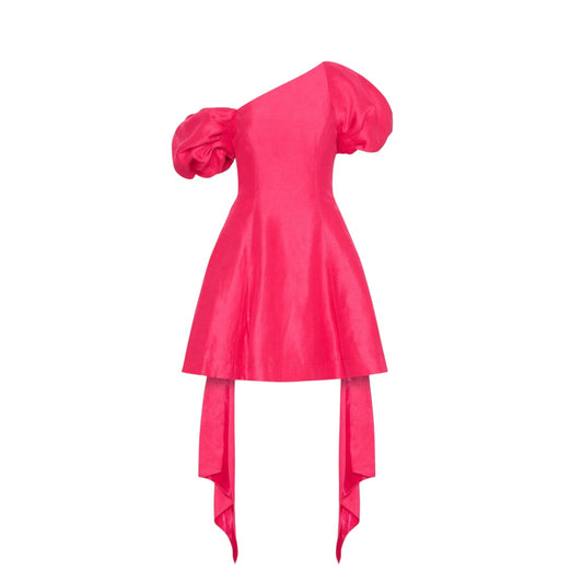 Aje Arista Tulip Sleeve Mini Dress Bougainvillea Red Pink Size AU6