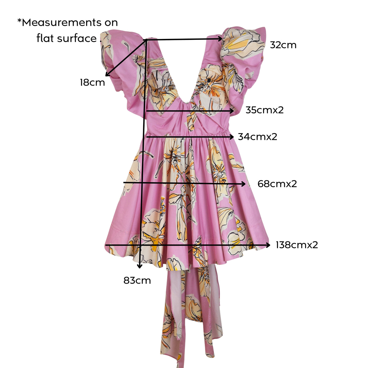 Aje Gretta Bow Back Mini Dress Pink Hibiscus Size AU8