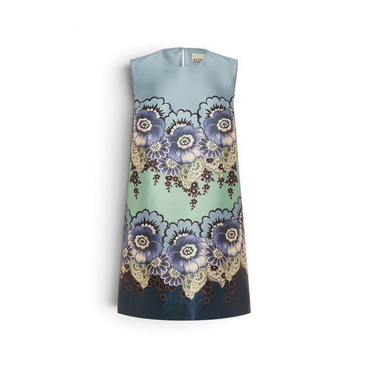 Alémais Madalena Mini Dress Blue Floral Size AU14
