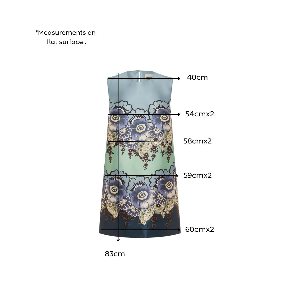 Alémais Madalena Mini Dress Blue Floral Size AU14