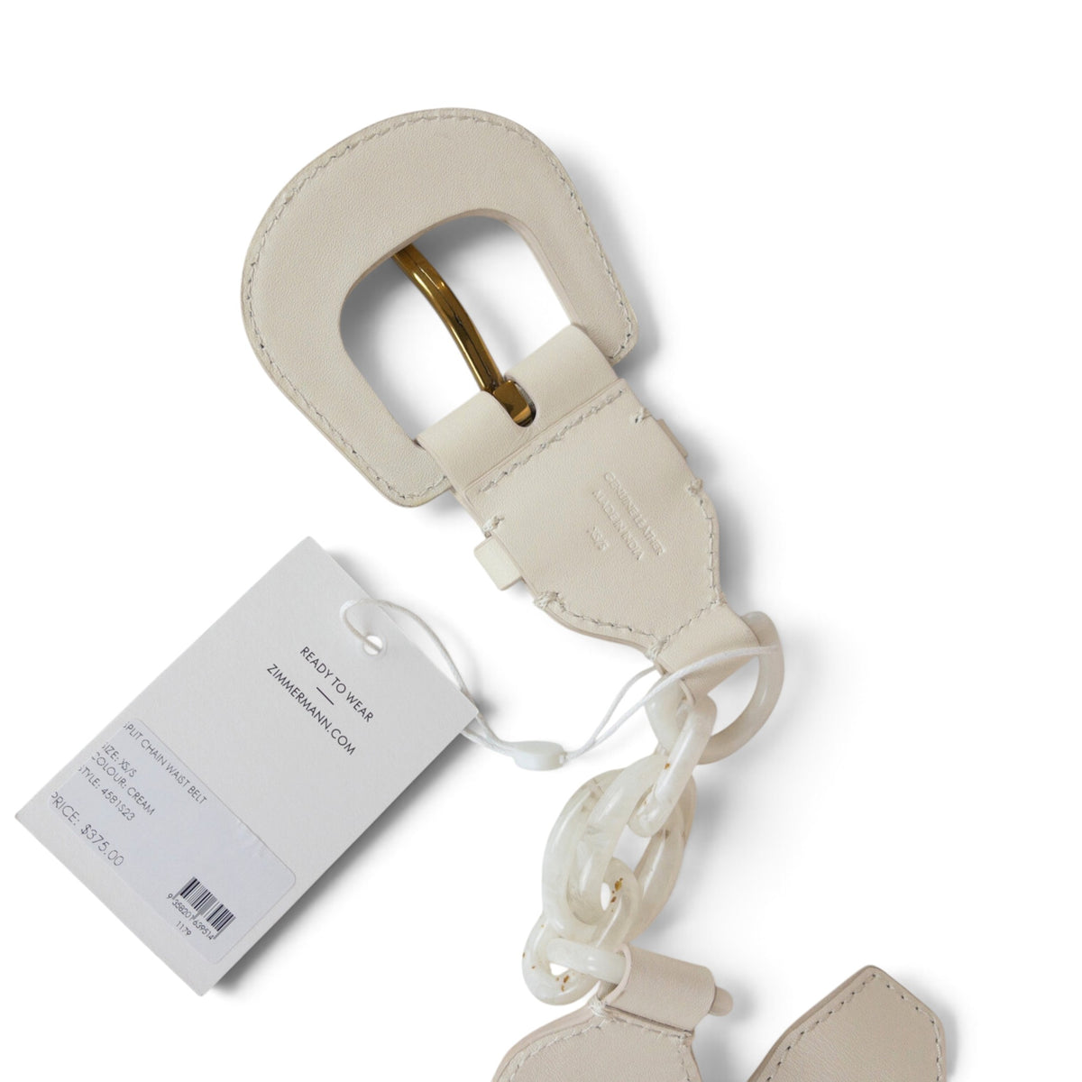 Zimmermann Split Chain Waist Leather Belt In