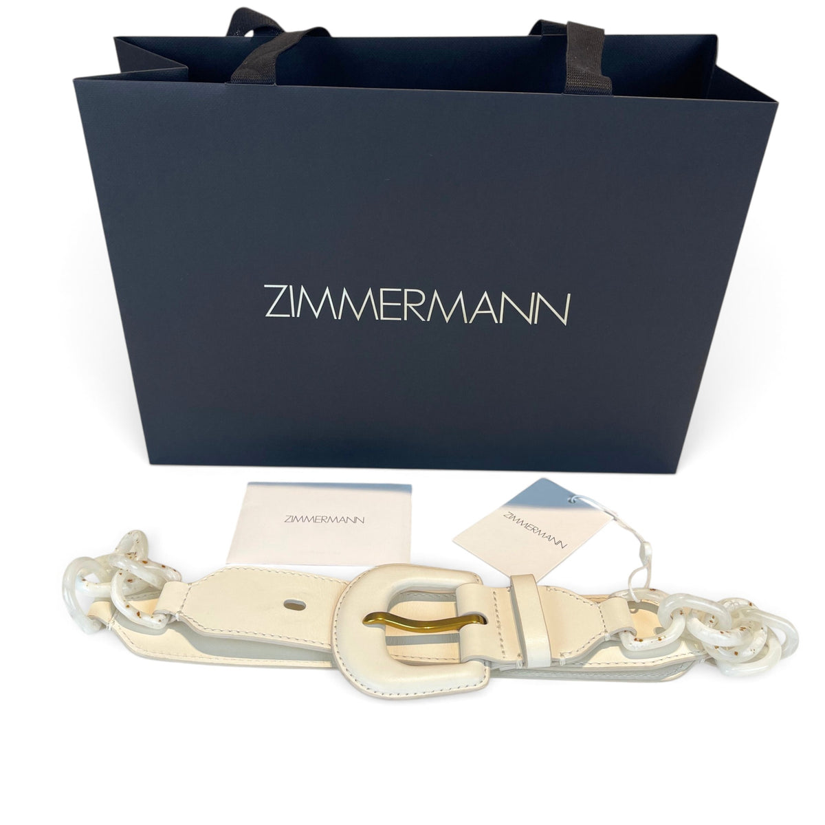 Zimmermann Split Chain Waist Leather Belt In