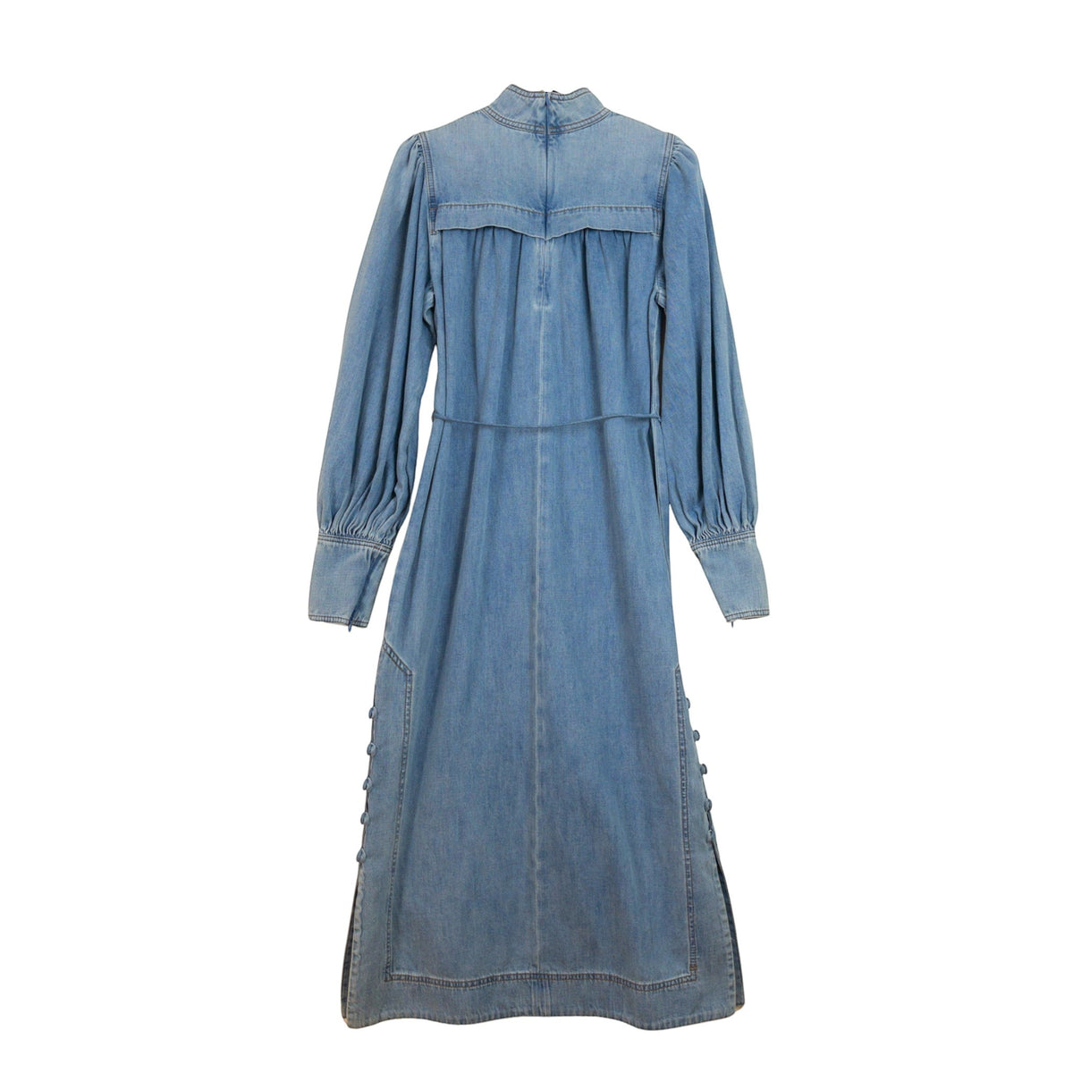 Zimmermann Crush Denim Midi Dress Blue Moon Size 1