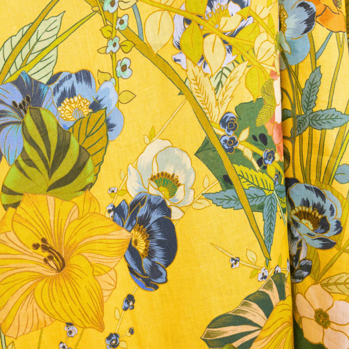 Alémais Cresida Cutout Midi Dress Yellow Floral Print Size AU8