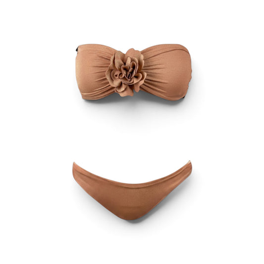 Zimmermann Everley Metallic Bikini Set Rose Size 1