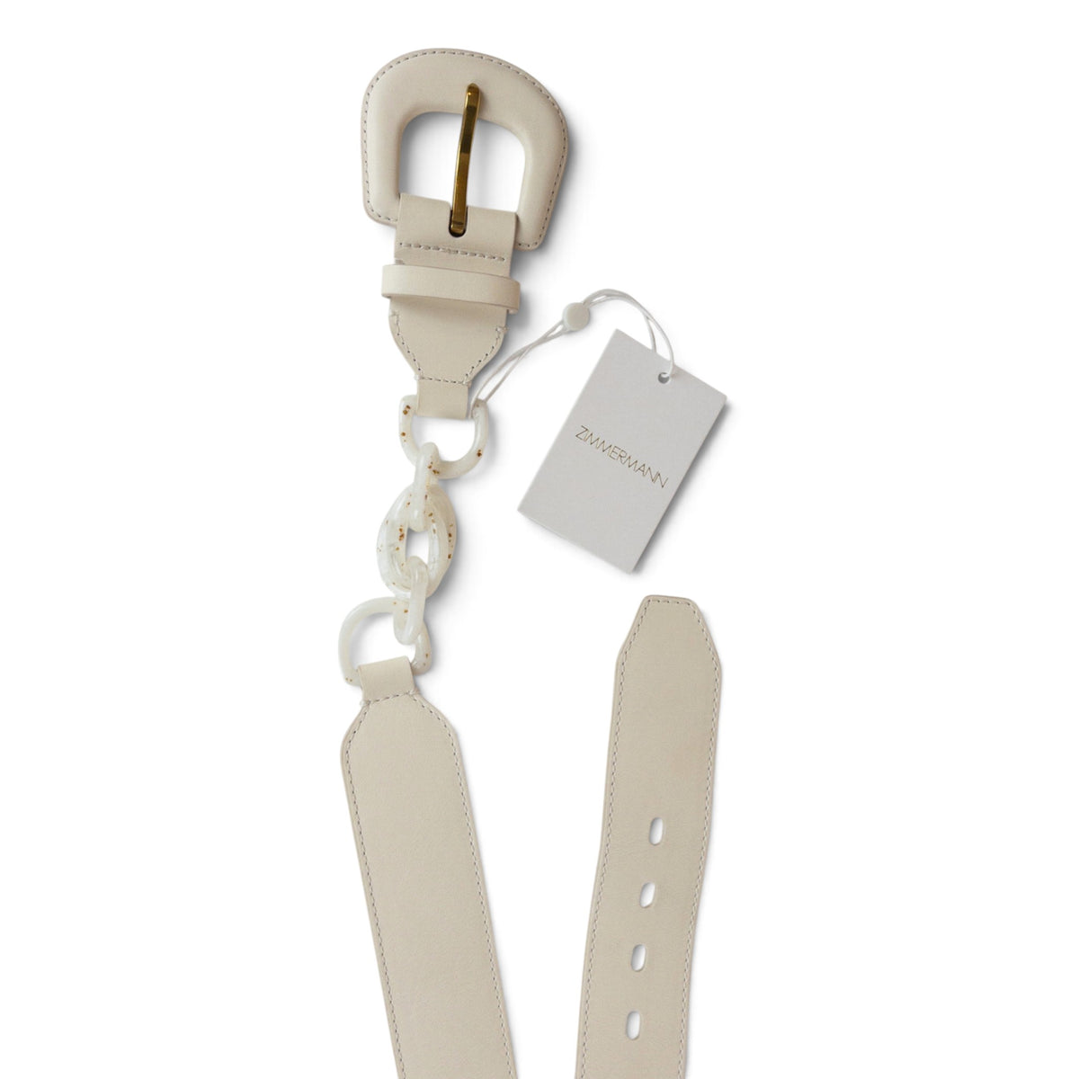 Zimmermann Split Chain Waist Leather Belt In