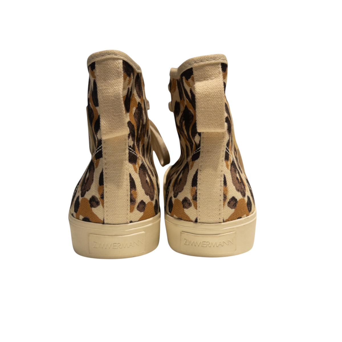 Zimmermann High-Top Sneakers Caramel Leopard Print Size EU 38
