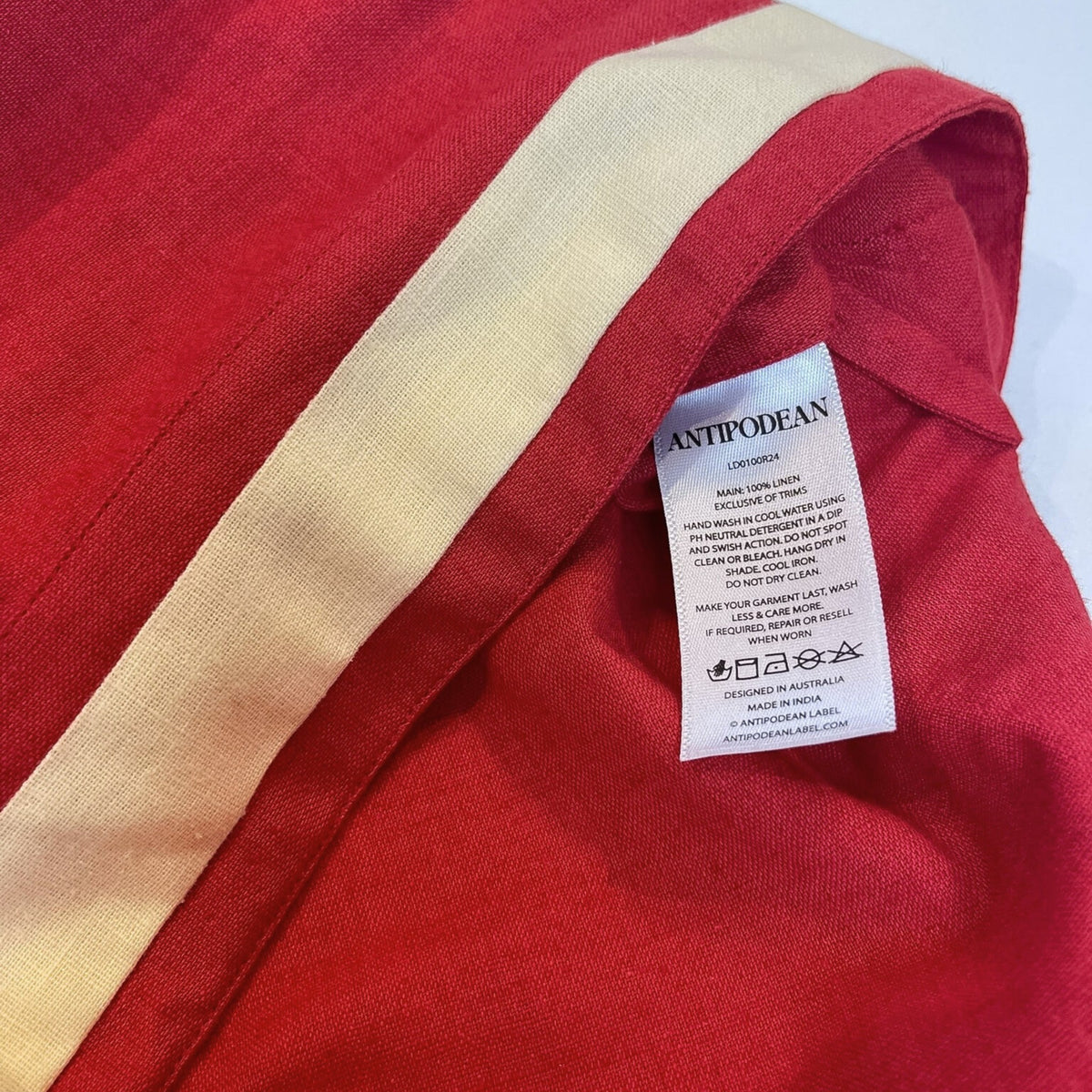 Antipodean Bonita Kaftan Tunic Red Dress Size AU6