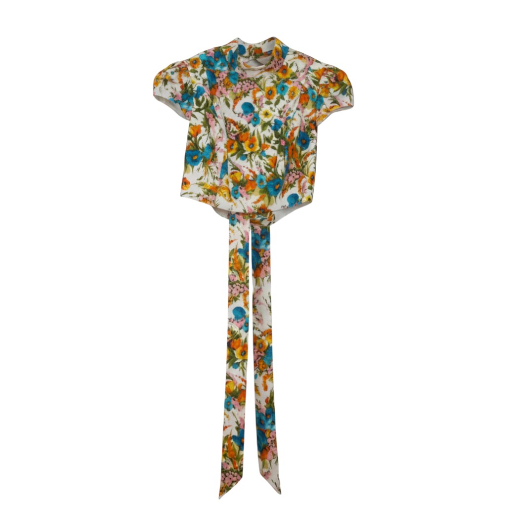 Zimmermann Estelle Floral Linen Co-ord Set Top Size 2  Trousers Size 0  Pre-Loved