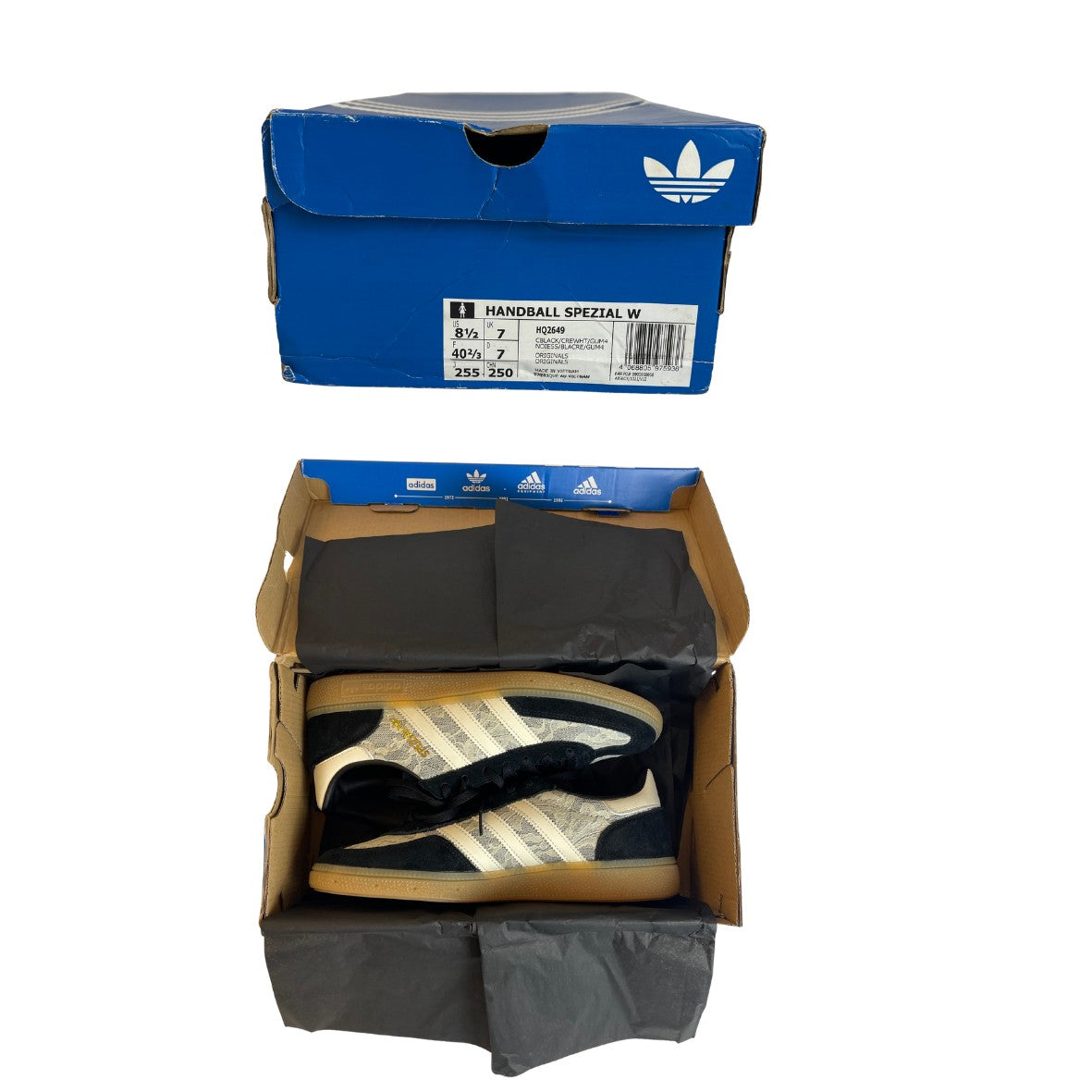 Adidas Handball Spezial Black Lace Pack Sneakers Black Cream Size AU8.5