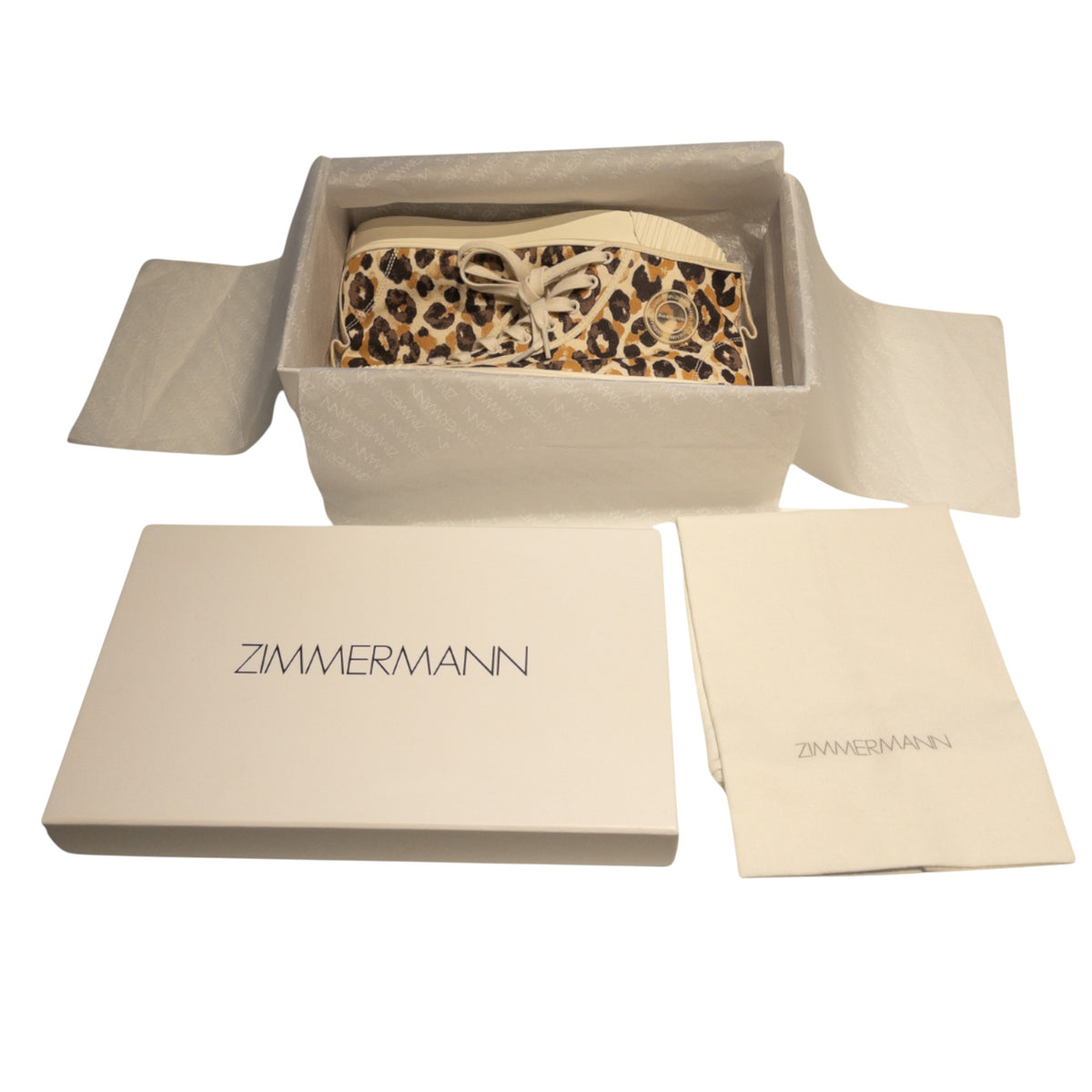Zimmermann High-Top Sneakers Caramel Leopard Print Size EU 38