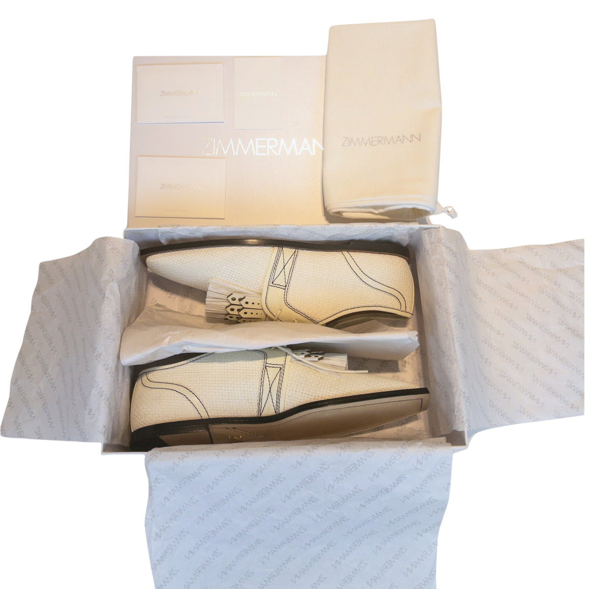 Zimmermann Lace Up Golf Shoes White Size EU38