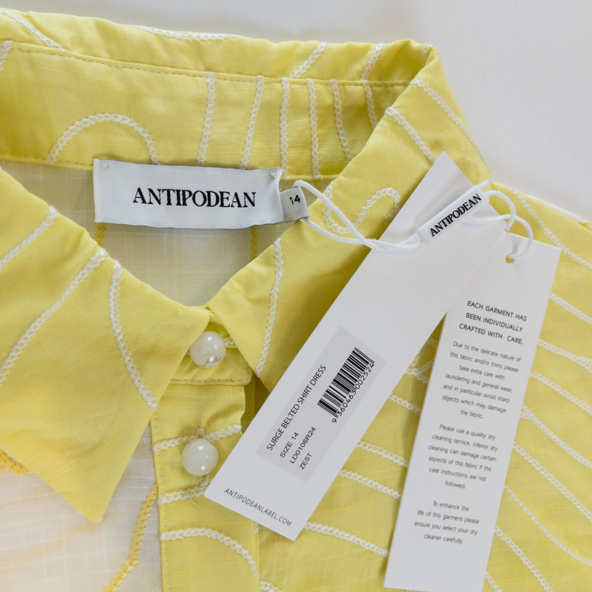 Antipodean Surge Belted Shirt Dress Zest Size AU14