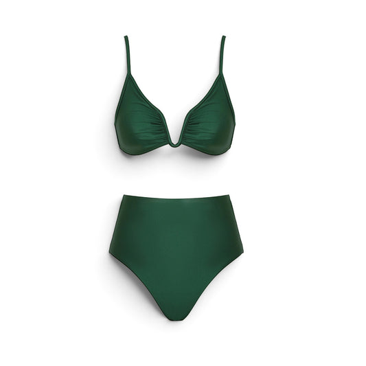 Zimmermann Wylie Plunge Wire Bikini Emerald Size 0