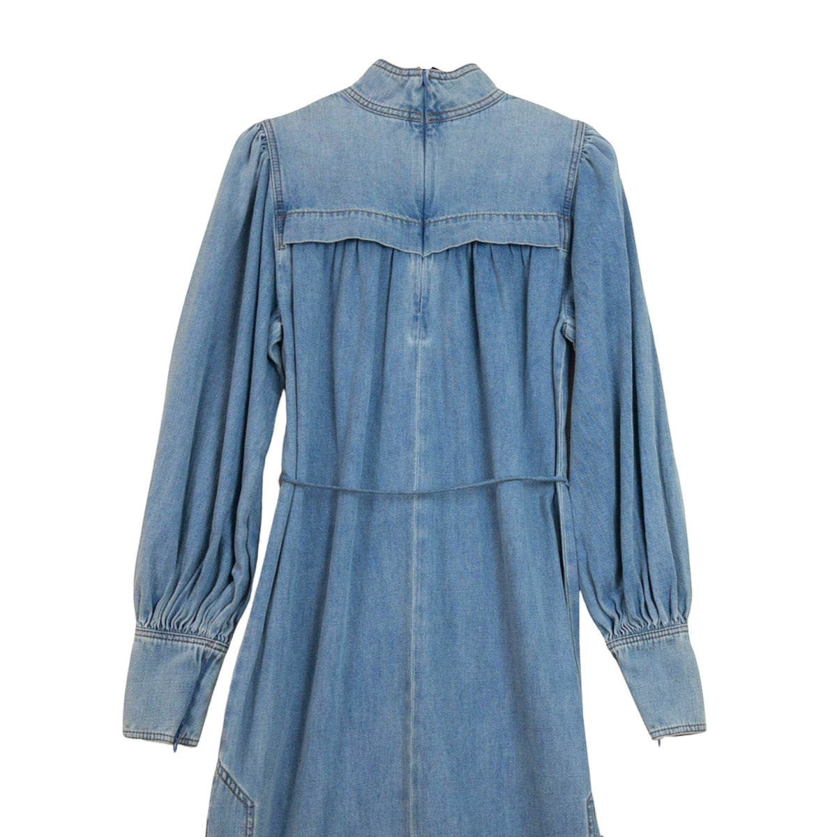 Zimmermann Crush Denim Midi Dress Blue Moon Size 1