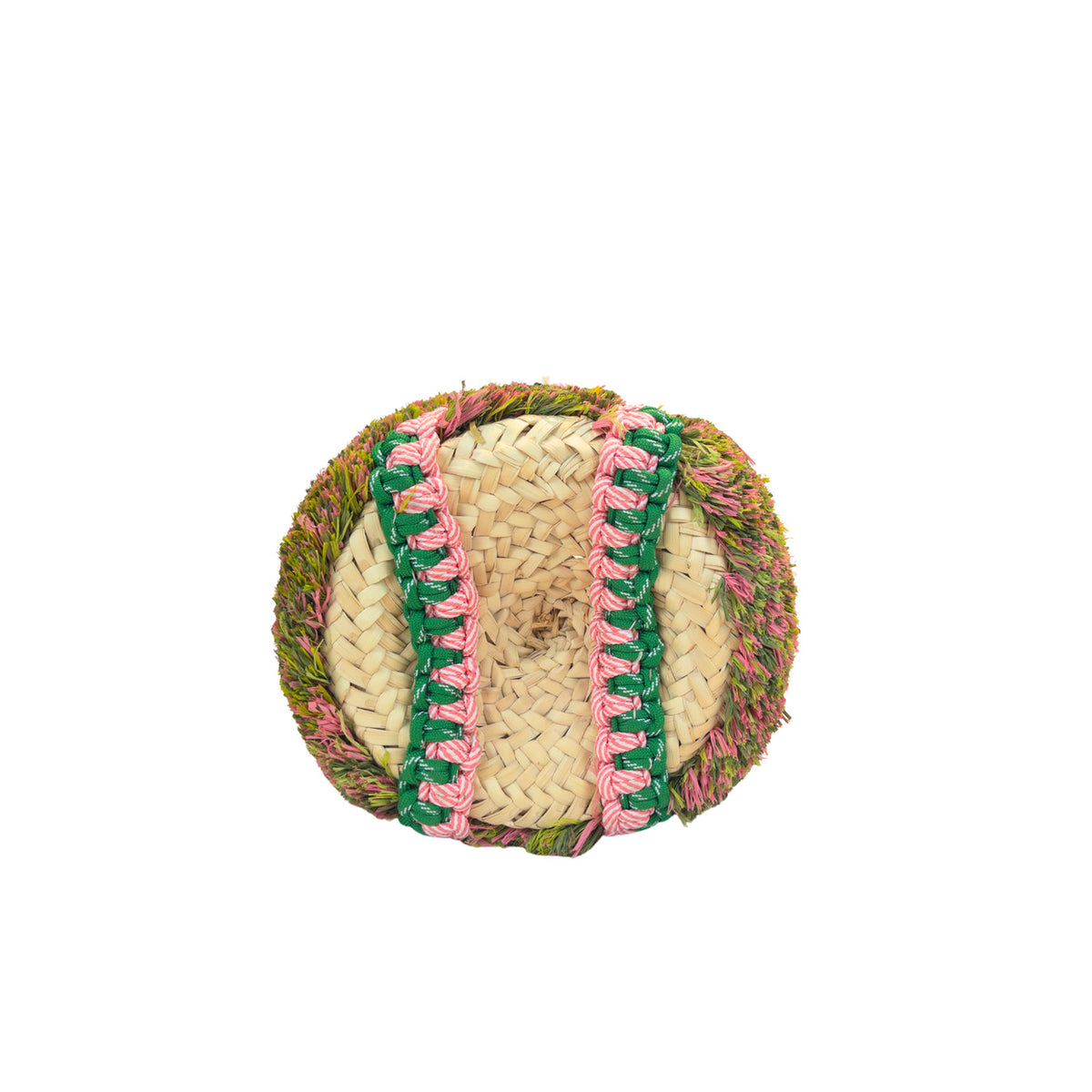 Alémais Monte Bucket Bag Pink And Fringe Macramé
