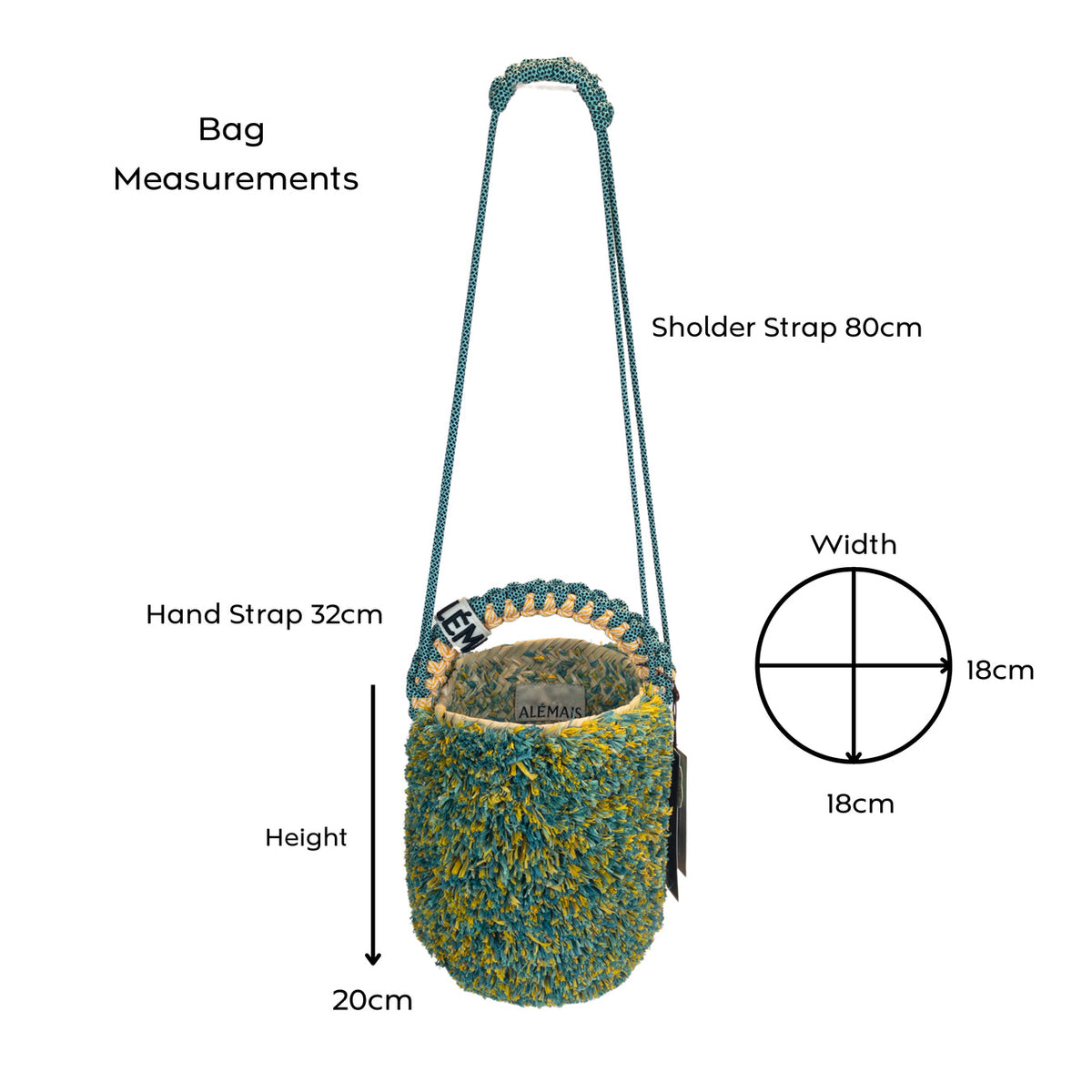Alémais Emilio Bucket Bag Blue And