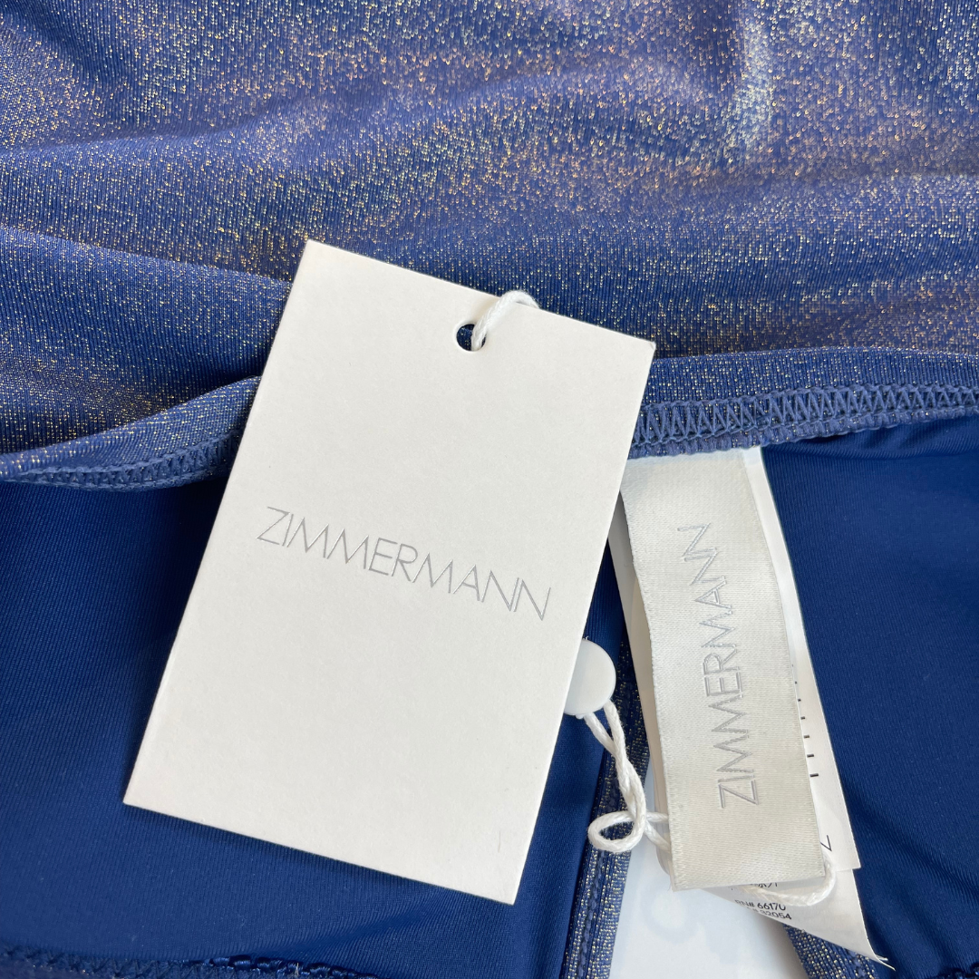 Zimmermann Wylie Metallic Halterh One Piece Swimsuit