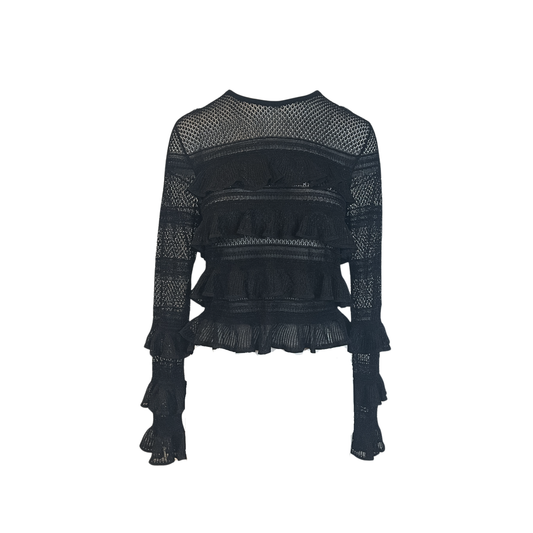 Zimmermann Hypnotic Lace Frill Top