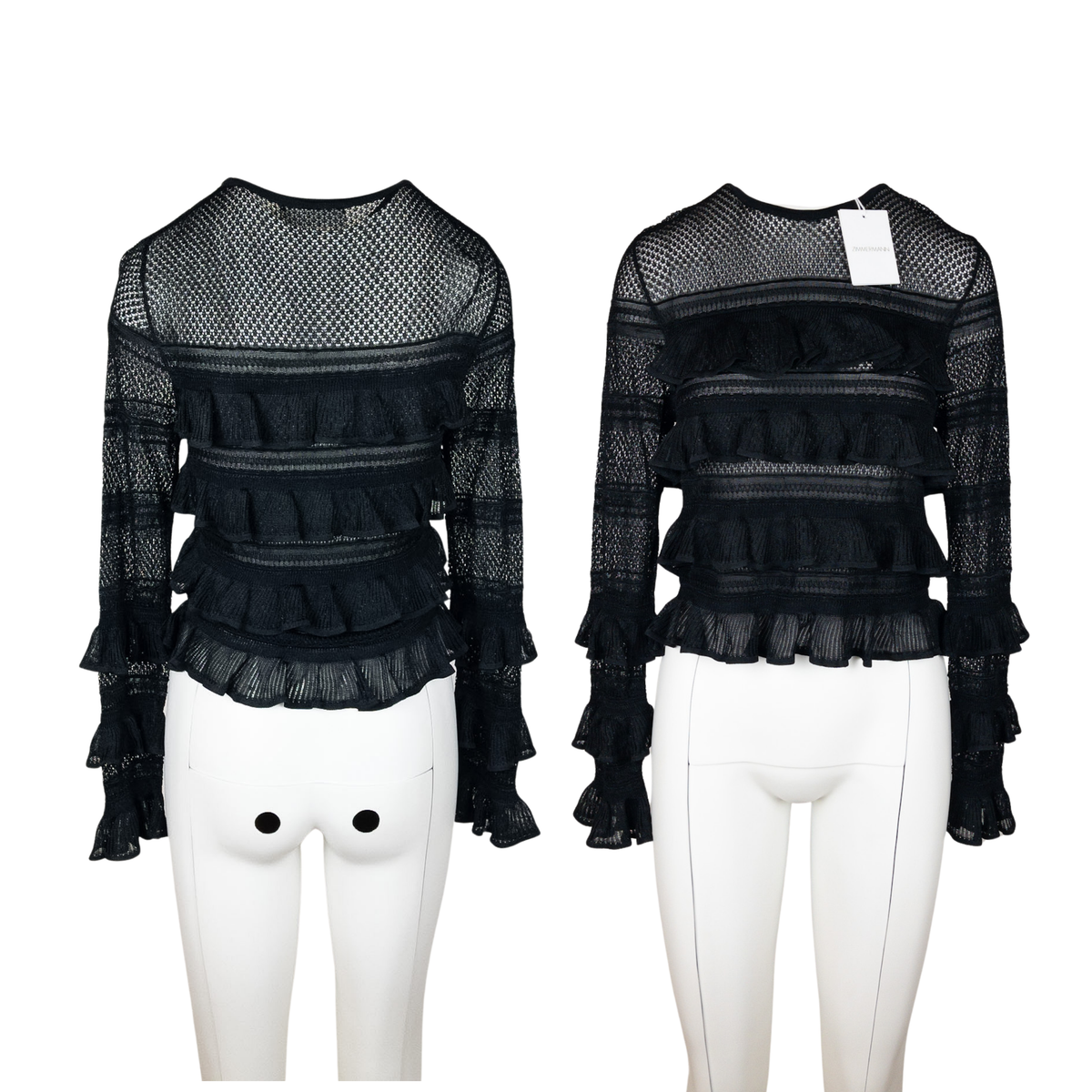 Zimmermann Hypnotic Lace Frill Top