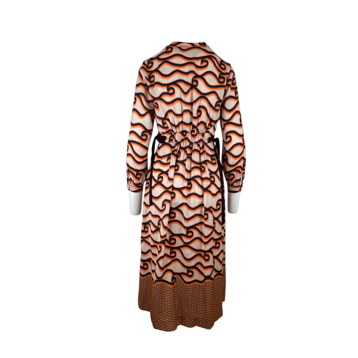Scotch & Soda Printed Waist Tie Mid Dress Xs