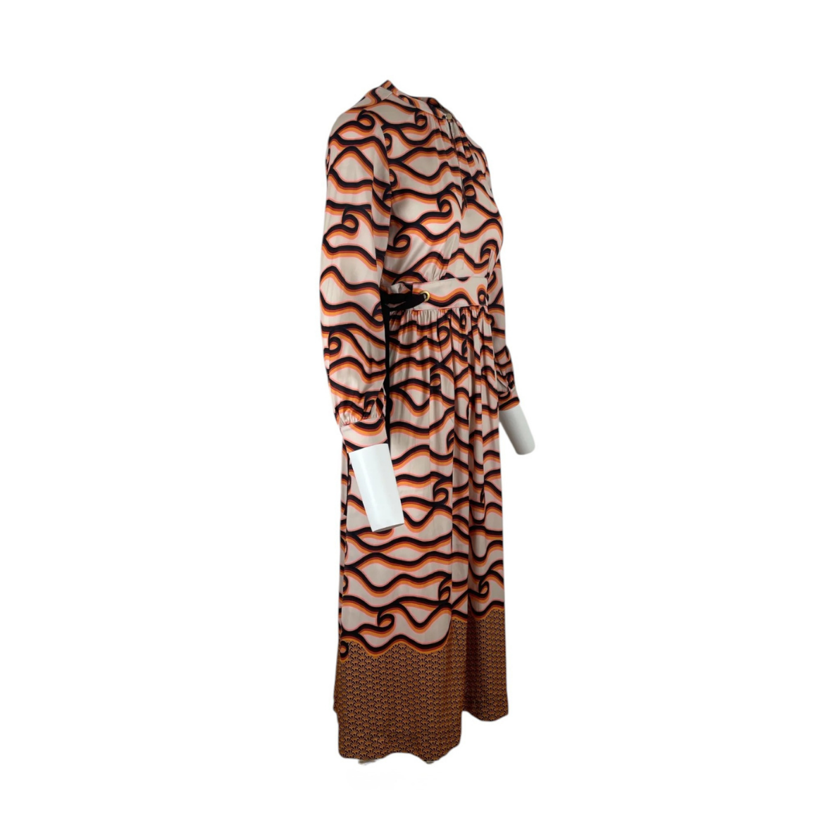Scotch & Soda Printed Waist Tie Mid Dress Xs