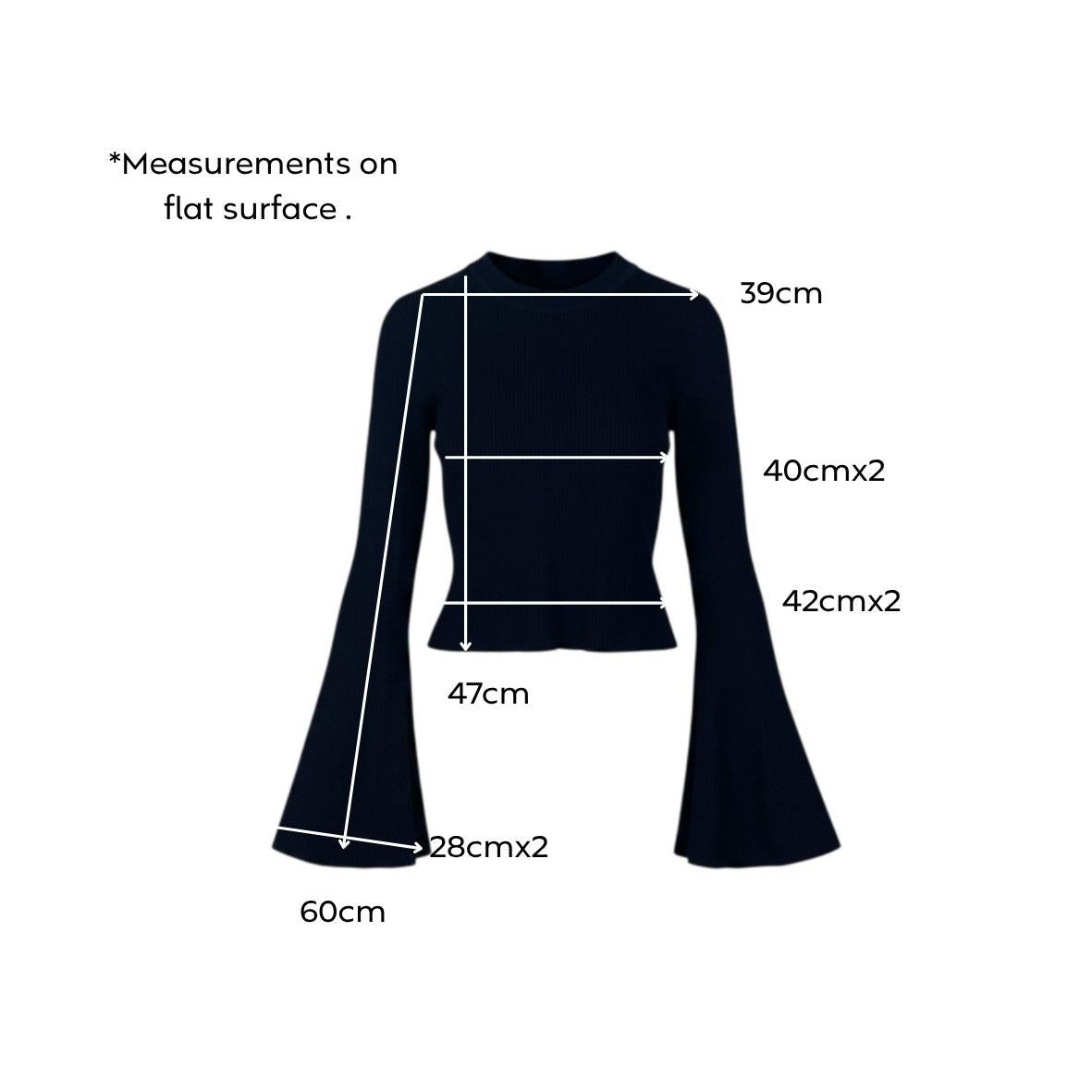 Scanlan Theodore  Bell Sleeve Knit Top Navy Size S Pre-loved
