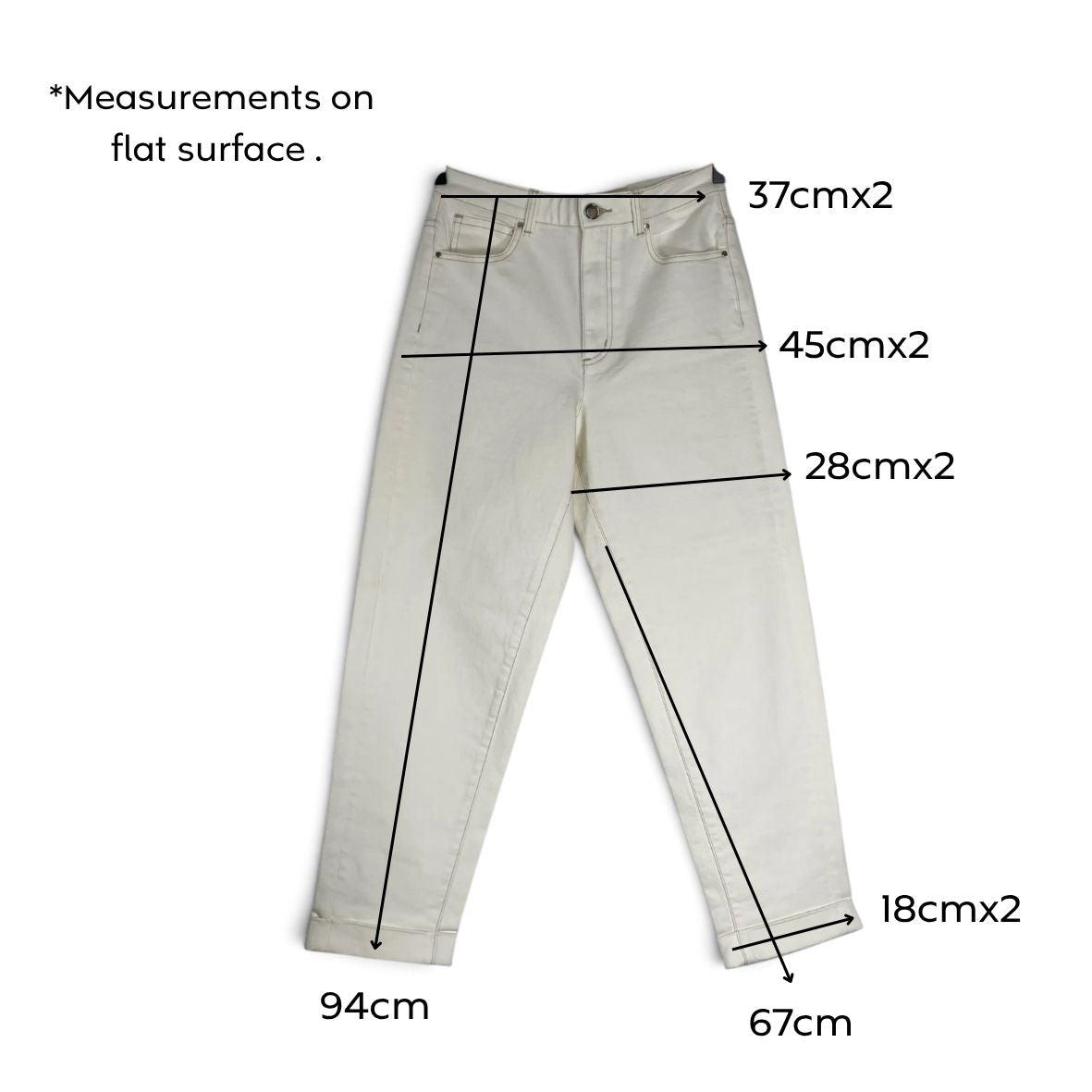 Witchery High Rise Relaxed Leg Ankle Grazer Jeans  Parchment Ivory AU8