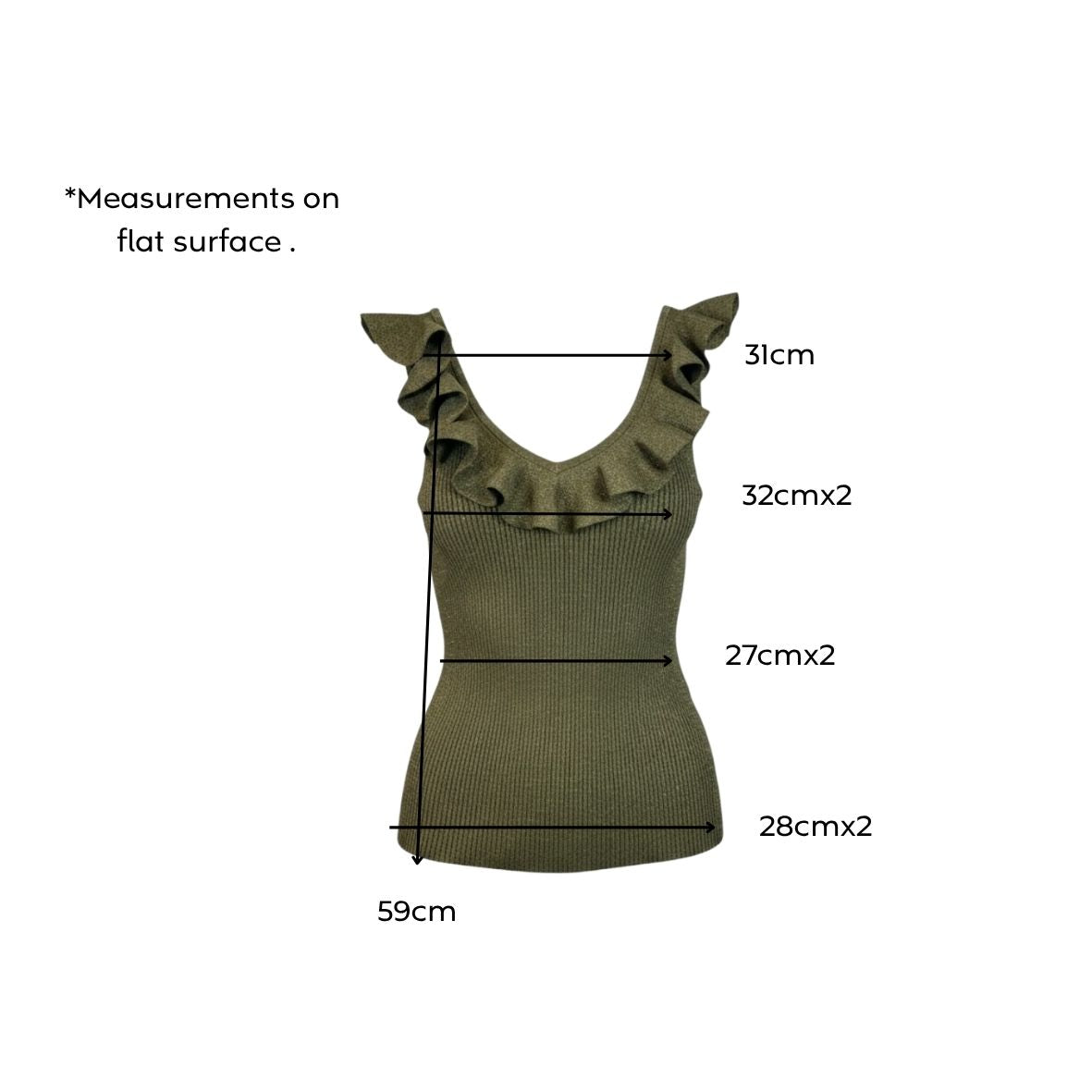 Zimmermann Wylie Frill V-Neck Top Dusty Olive Gold Size 2