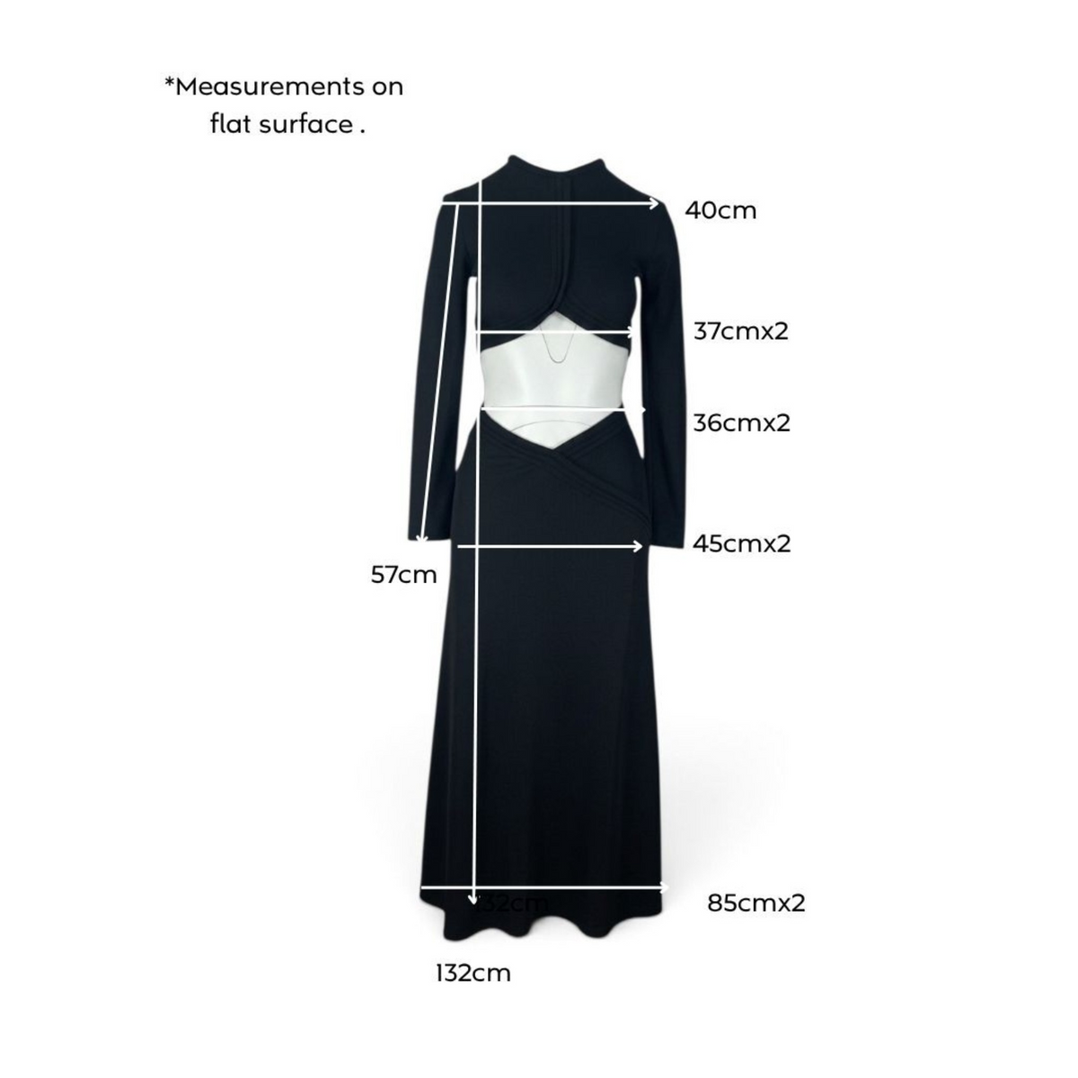 Christopher Esber Cut-Out Maxi Dress Black Size XS-S Sample