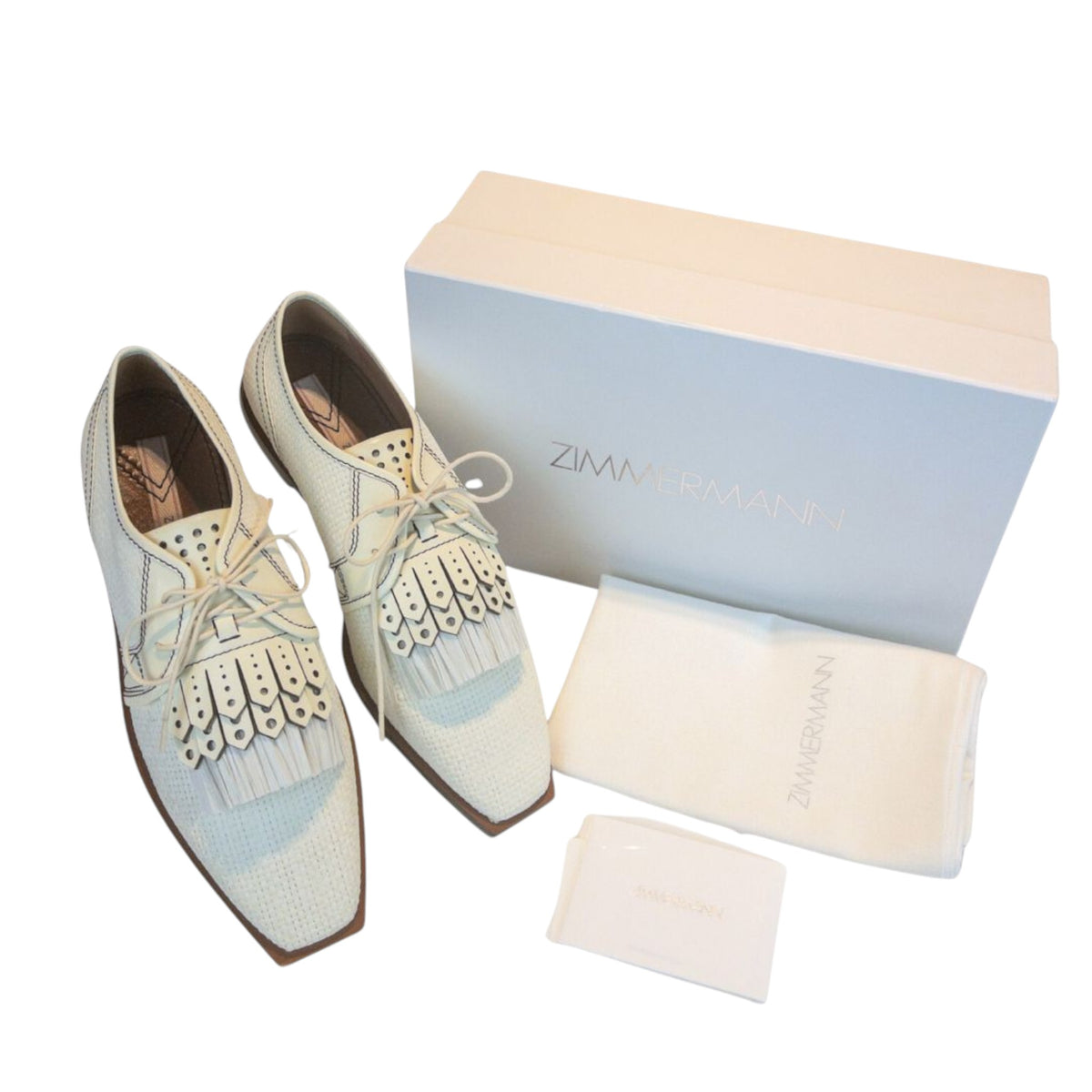 Zimmermann Lace Up Golf Shoes White Size EU38