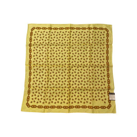 Celine Signature Logo Cotton & Silk Scarf Soft Butter
