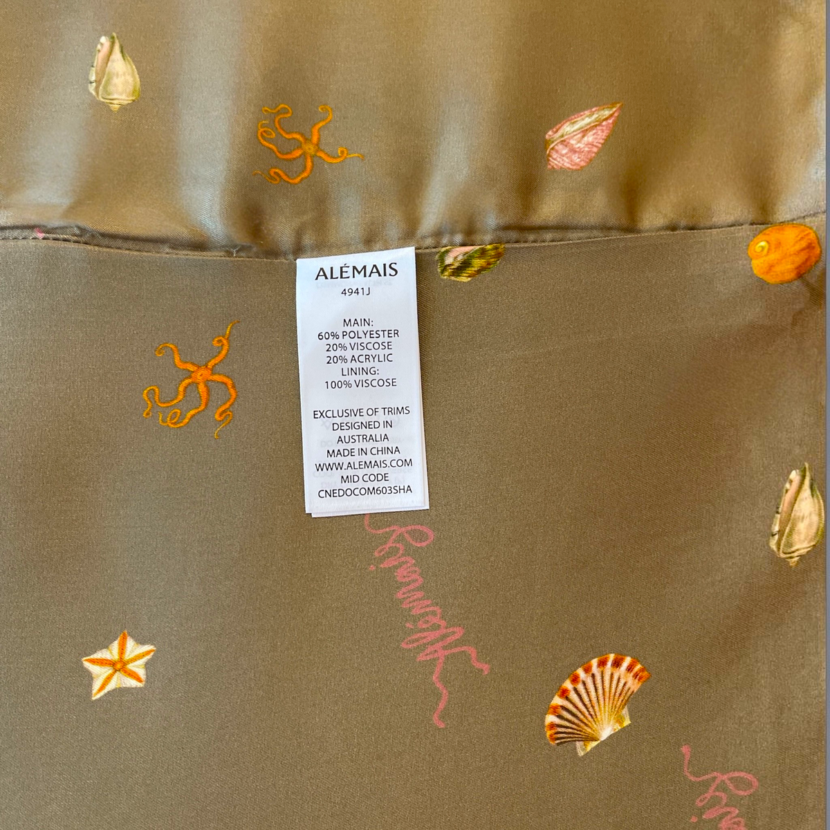 Alémais Sammy Embroidered Coat Olive Size AU12