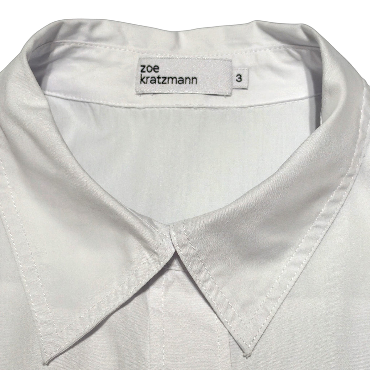 Zoe Kratzmann Longline Cotton Shirt White Size 3 / AU14