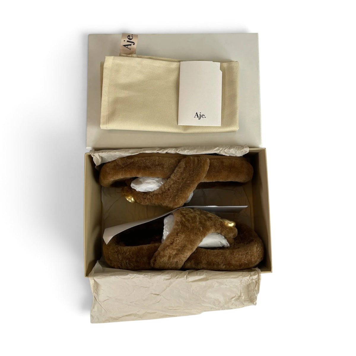 Aje Allegra Slide Tan Size EU39
