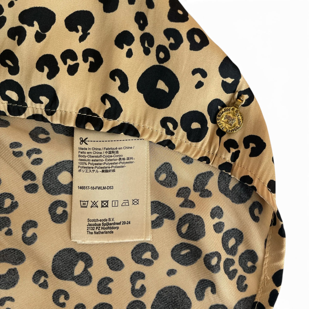 Scotch & Soda Maison Scotch Leopard Print Ruffle Blouse XS Pre-Loved