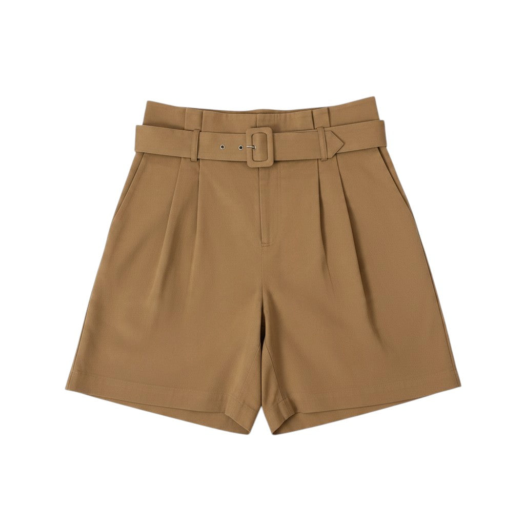 Scotch & Soda Paperbag High Waist Belted Shorts Camel Size XL