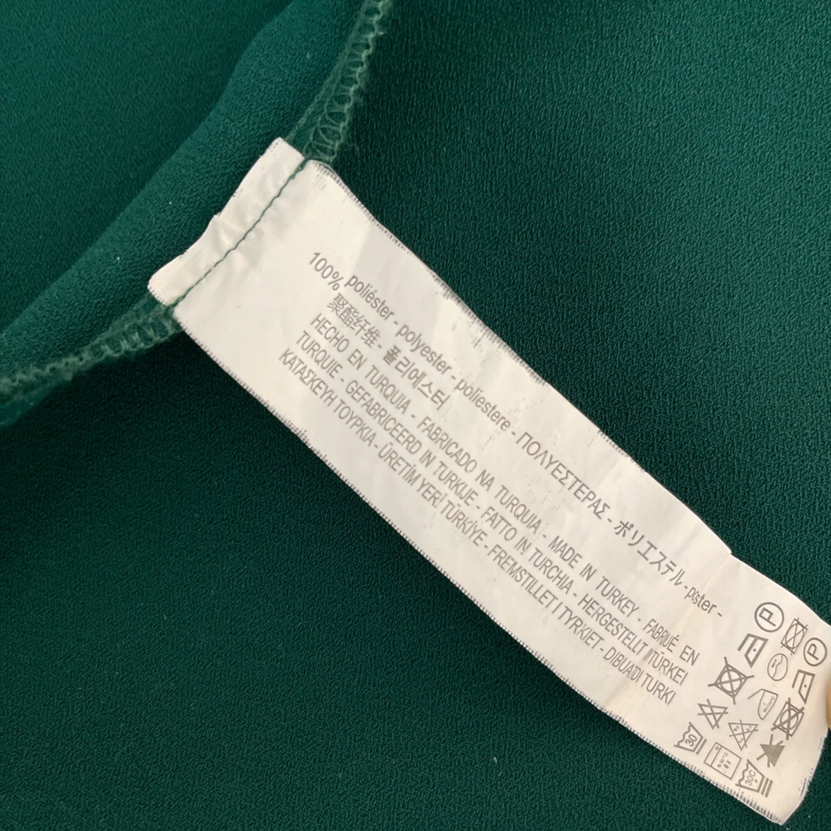 Zara Woman Emerald Green High Neck Midi Dress Size XS Pre-Loved